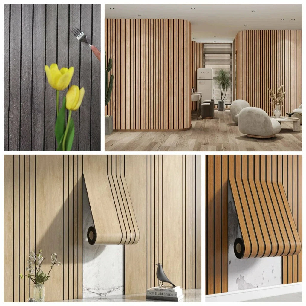 3D Textured Groove Waterproof Wall Sticker Easy To Tear And Apply Self-Adhesive Backing Suitable For Ceilings And Living Rooms. Oasis Select