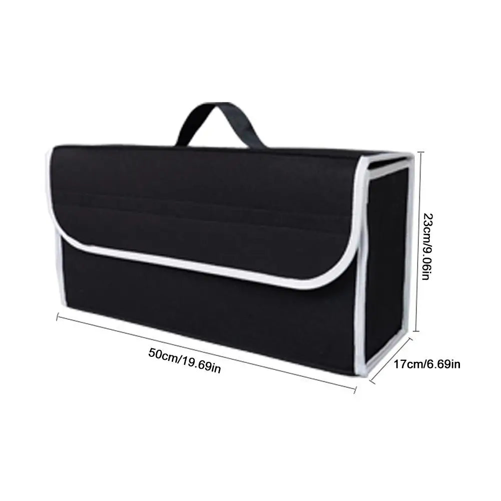 Large Anti Slip Compartment Boot Storage Organizer Tool Car Storage Bag Car Trunk Organizer Soft Felt Storage Box Accessories Oasis Select