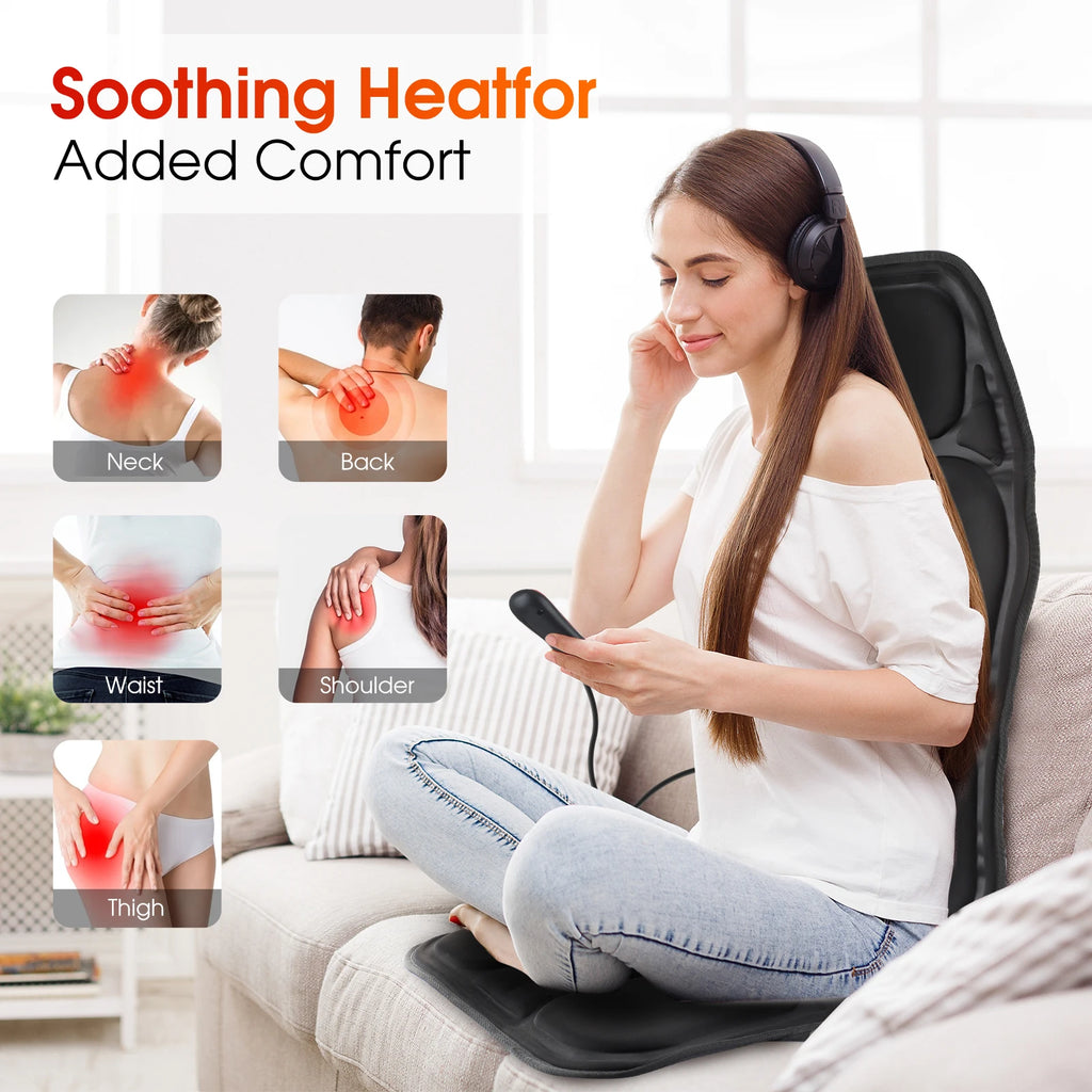 Hailicare Heating Vibration Back Massager Mat – Chair & Car