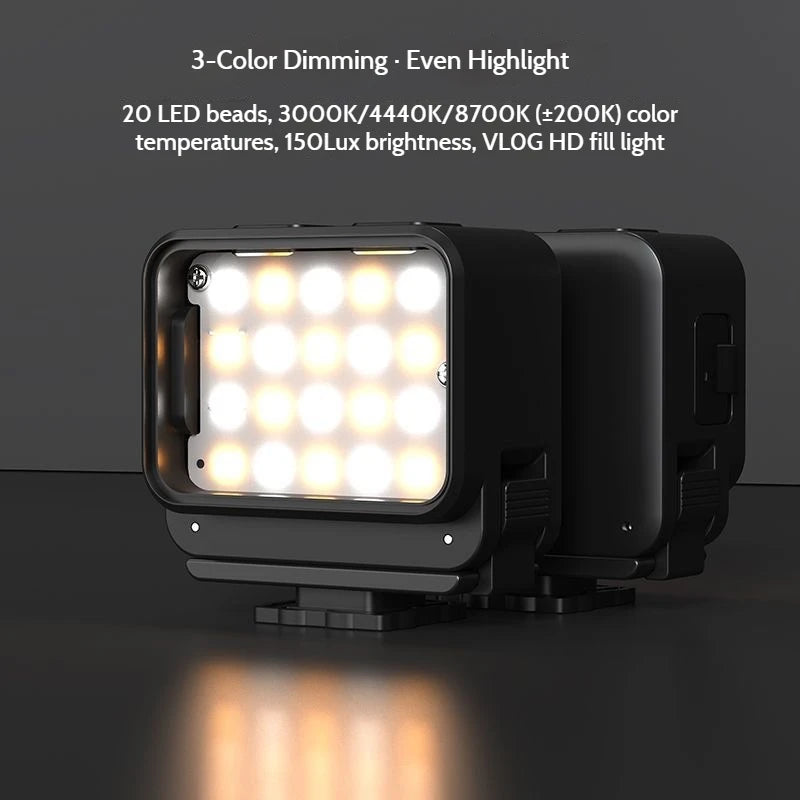 Magnetic Mini LED Fill Light for DJI Osmo – IPX4 Waterproof