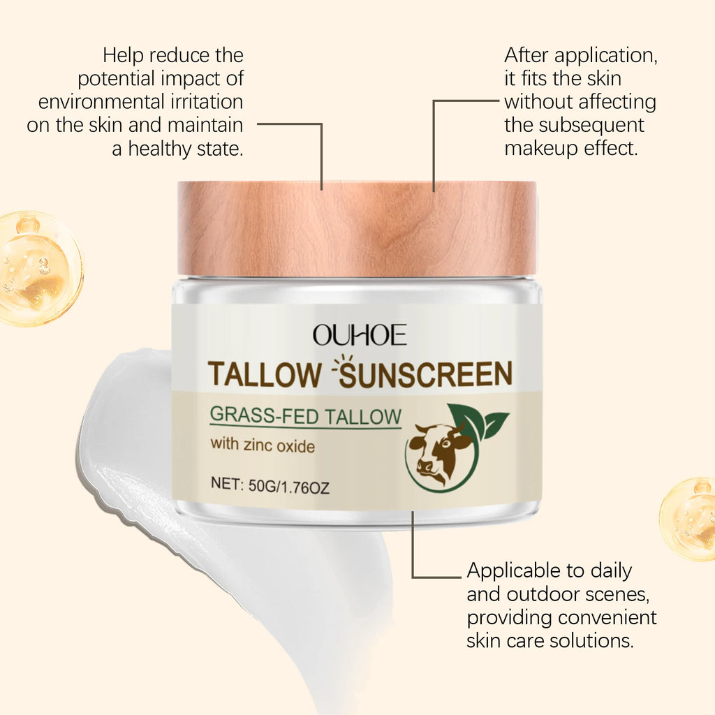 50G Sunscreen Tallow Balm Deep Moisturizing Prevent Sunburn Lightweight Refreshing Non-greasy Outdoor Skin Protection Cream Oasis Select