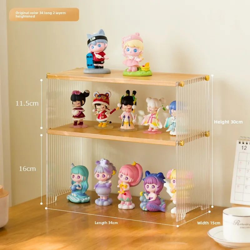 Blind box display stand Figure display case POP MART Lego doll building block storage desktop acrylic storage box Oasis Select Primary color