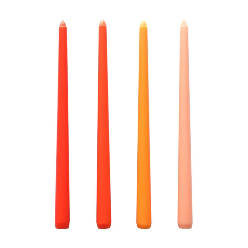 30CM Long Pole Candle Romantic Wedding Candlelight Dinner Non-smoking Morandi Banquet Gradient Pole Wax Decoration Oasis Select A