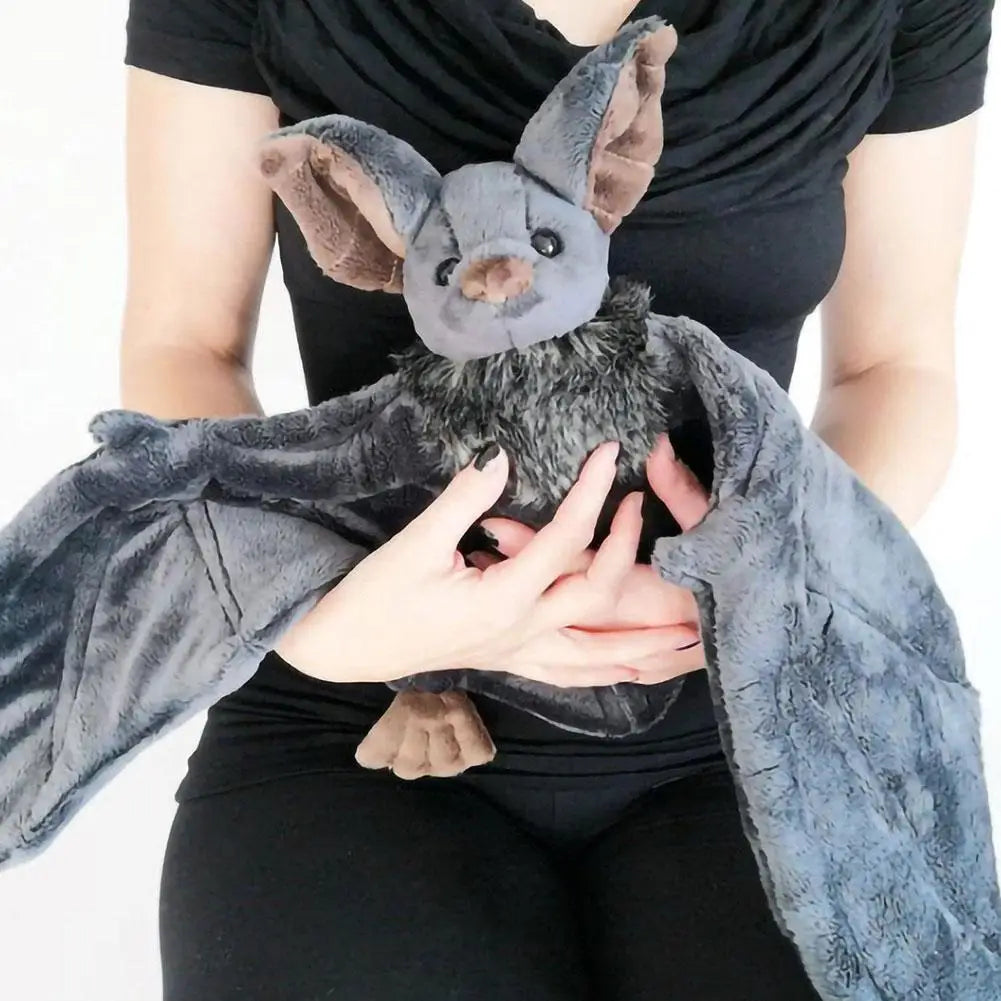 Lovely Grey Bat Plush Stuffed Bat Doll Plush Throw Pillow For Boys and Girls Christmas Halloween Decoration Holiday Gifts Oasis Select