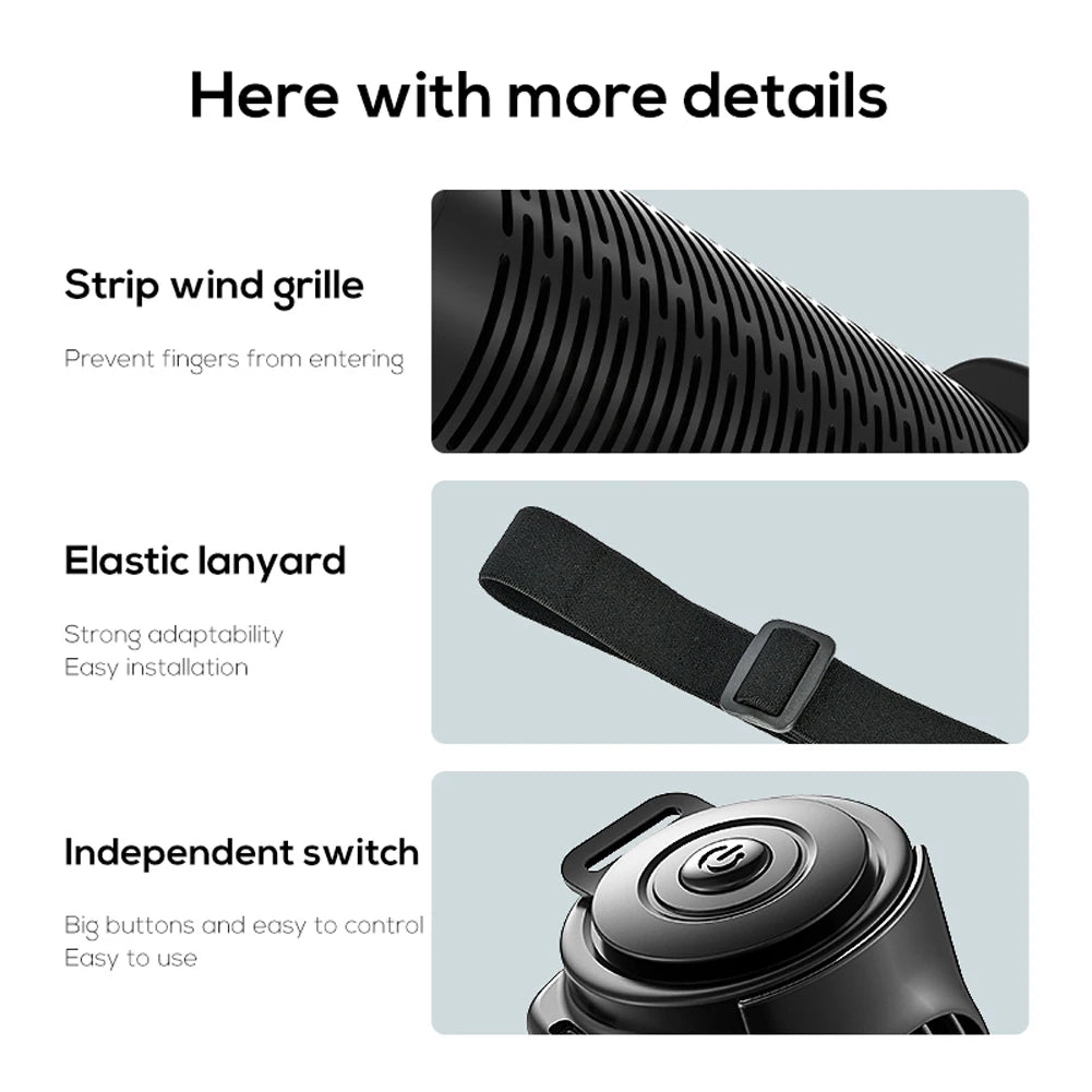 VODOOL USB Car Headrest Fan – 3-Speed Back Seat Cooler Car Seat Cooling Fan Oasis Select
