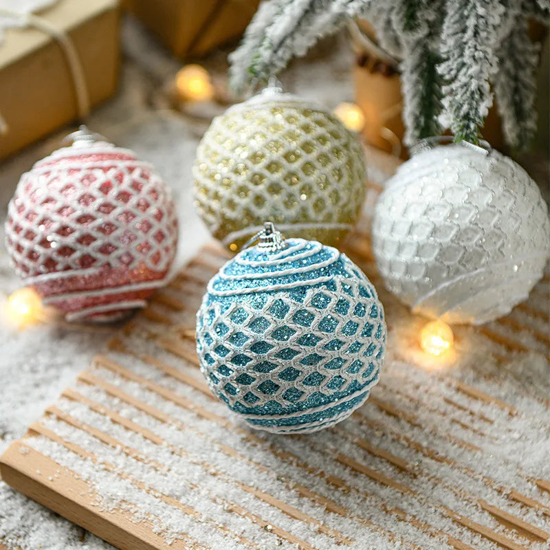 8CM Foam Christmas Ball Ornaments – Tree Pendant Decorations