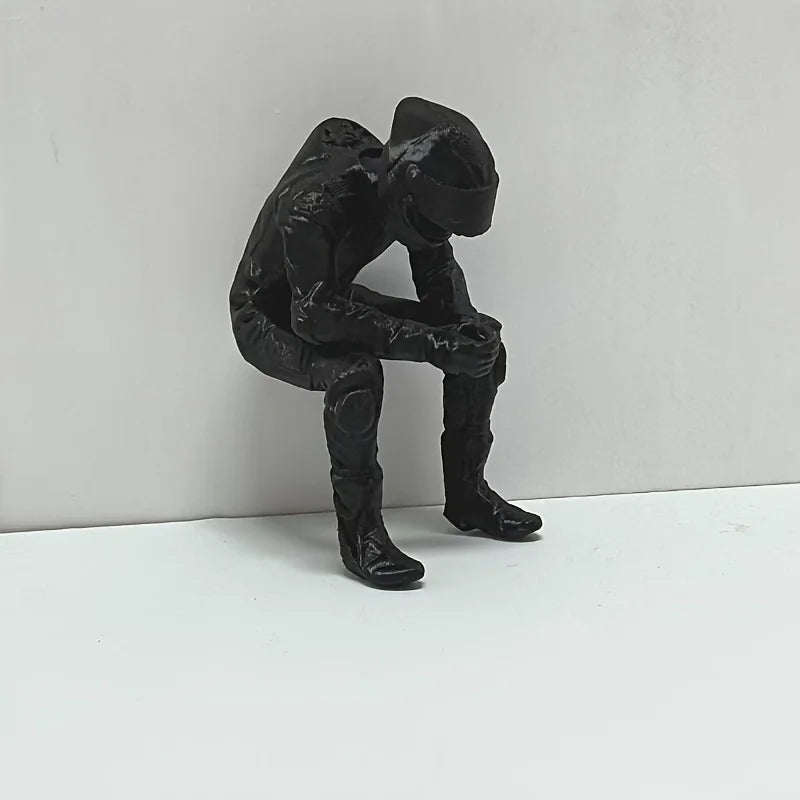 Creative Racing Style Seated Figurine 3D Printed Miniature Home Desk Ornament for Bedroom Gaming Room Home Aesthetic Decor Gifts Oasis Select driver B