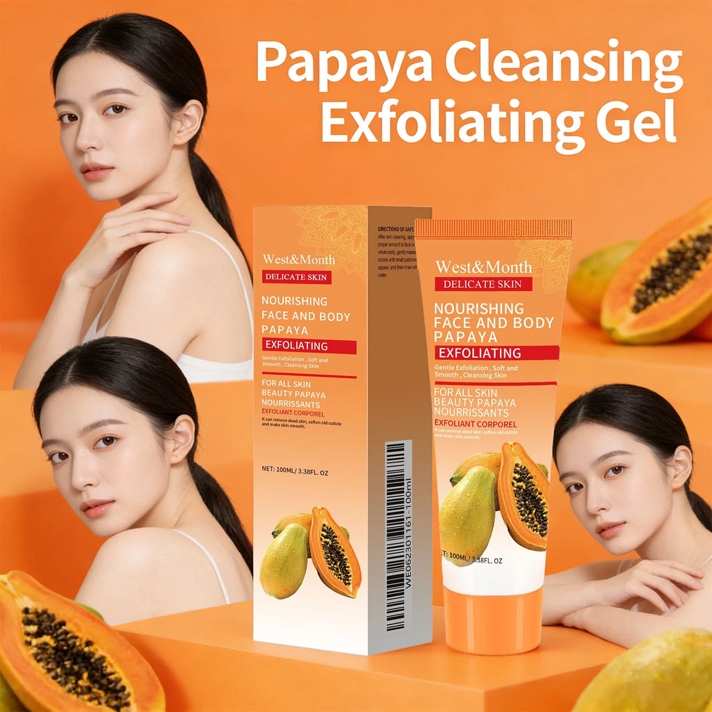 Papaya Exfoliating Gel – Brightening Face & Body Scrub