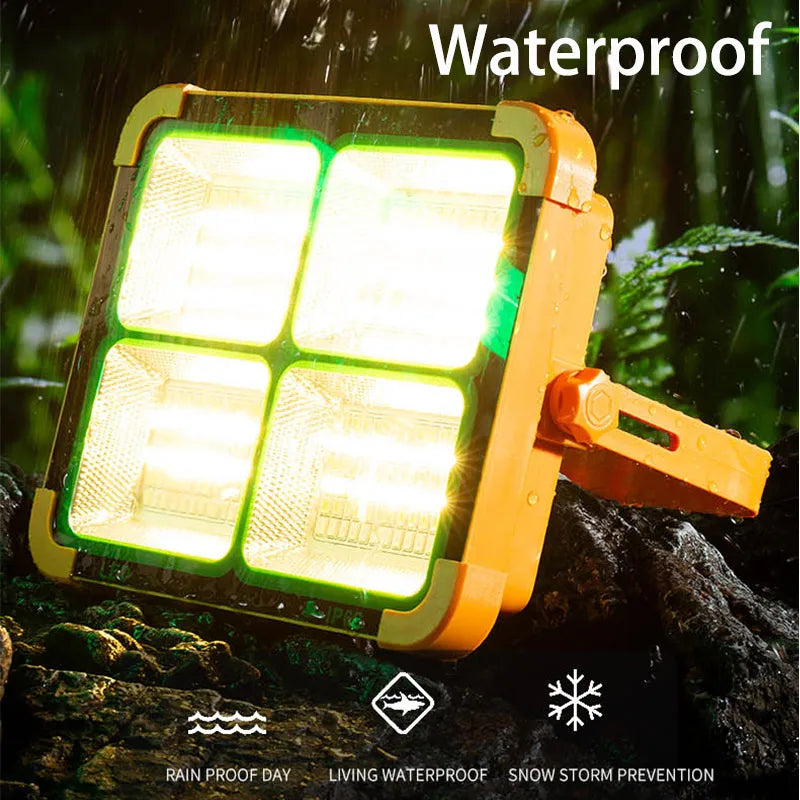 Powerful Magnet Flashlight Repair Emergency Lamp Solar Rechargeable Camping Lantern High Power Bank LED Tent Light Oasis Select