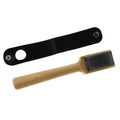 Wooden Suede Sole Wire Shoe Brush With Protector Cover Stainless Steel Brush Head Dance Shoes Cleaning Brush Durable Practical Oasis Select Wooden
