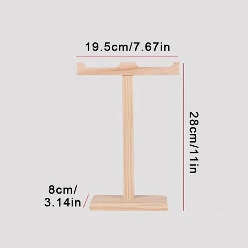 Solid Wood Headphone Stand, Headphone Headset Hanger Display Stand, Universal Noise Reduction Headphone Stand Wall Mount Oasis Select
