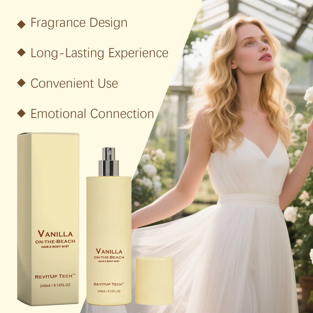 Vanilla Beach Fragrance Spray – Fresh Romantic Perfume 240ml Fragrance Spray Oasis Select