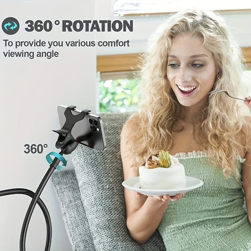 70cm Phone Holder Stand Lazy Bracket Headrest Bed 360 Flexible Long Arms Clamp Mount For iPhone Samsung and 3.5~6.7" Device Oasis Select
