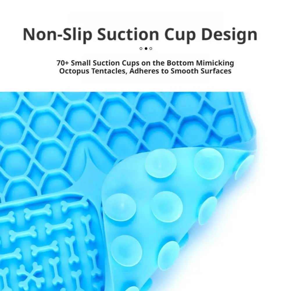 Silicone Pet Slow Feeding Mat With Suction Cups Dog Licking Plate Slow Feeding Mat Fun Feeding Tool Prevent Fast Eating Supplies Oasis Select