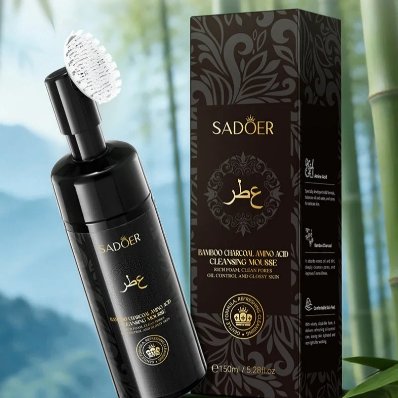SADOER Bamboo Charcoal Amino Acid Cleansing Mousse 150ml Facial Cleansing Mousse Oasis Select