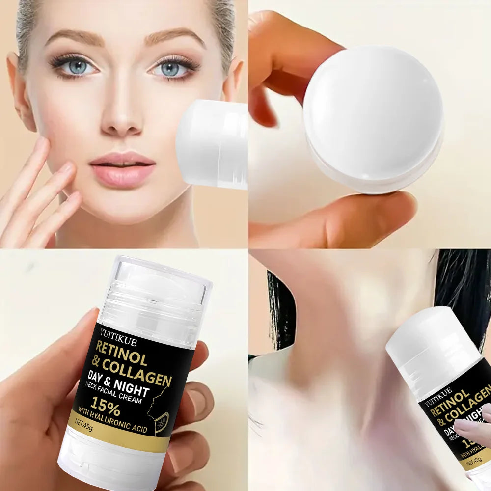 Retinol and Collagen Facial Neck Cream, Lifting Neck, Firming and Moisturizing Skin, Powerful Moisturizing Neck and Facial Skin, Oasis Select