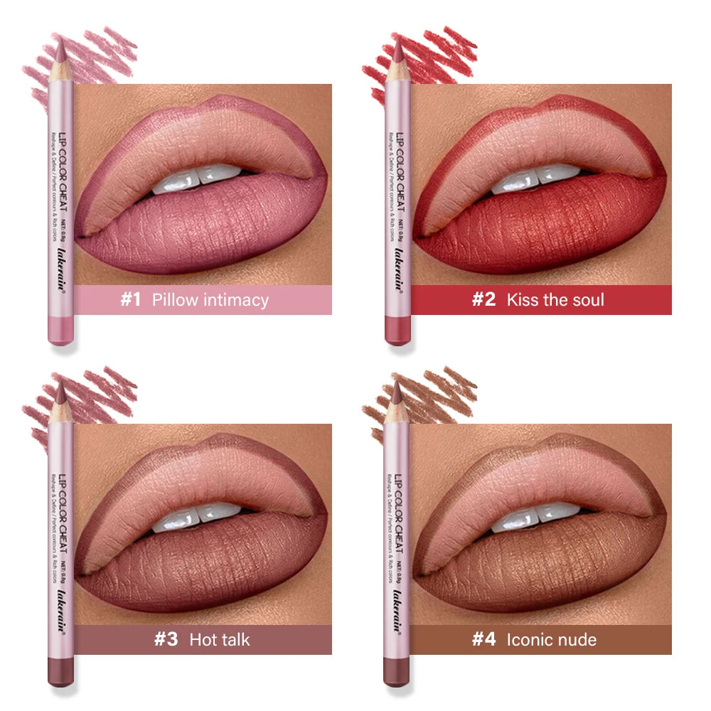 Matte Lip Pencil Waterproof Contour Brown Lip Liner Stain Hot Waterproof for Lips Permanent Lips Profiler Long Lasting Lipsticks Oasis Select