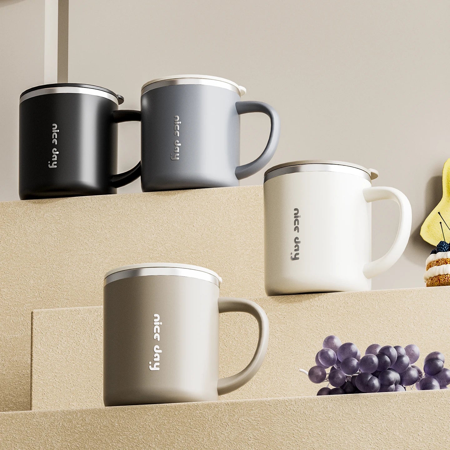 500ml Double Wall Insulated Coffee Mug | 304 Stainless Steel Insulated Travel Mug Oasis Select