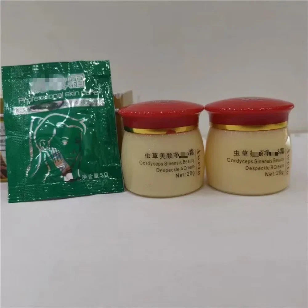 Original Chinese Aweto Whitening Anti-Acne Day Night Cream Set Melasma Dark Age Spots Freckle Remover Skin Lightening Skin Care Oasis Select