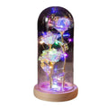 Acrylic Cover Rose Lamp Everlasting Foil Flower Gift Led Light Rose Bouquet Sturdy Eternal Rose Led Light For Valentine'S Day Oasis Select as shown