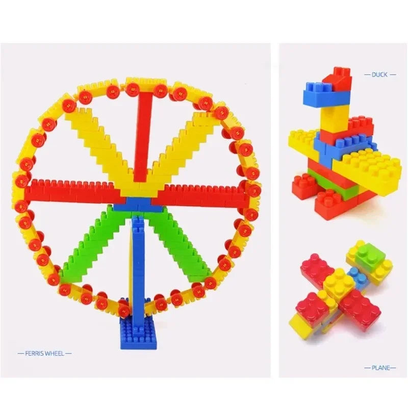 130pcs Large Particles of Building Block Toys Assembled Toys Early Childhood Educational Toys More Assembled Shape Oasis Select
