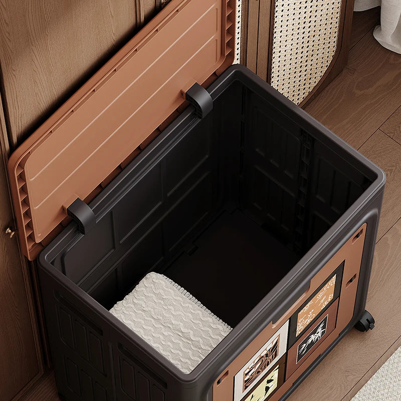 Chinese-style clothing storage cabinet, folding clothing and quilt storage box, large-capacity flip-top storage cabinet Oasis Select