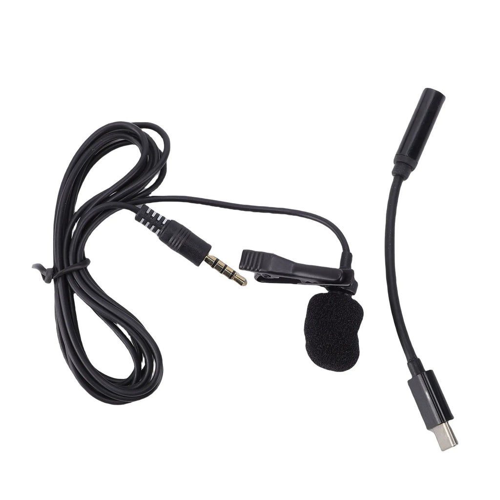 Lavalier Microphone with Clip Noise Reduction Unidirectional Wired Mic for Live Streaming Voice Recording Recording Microphone Oasis Select