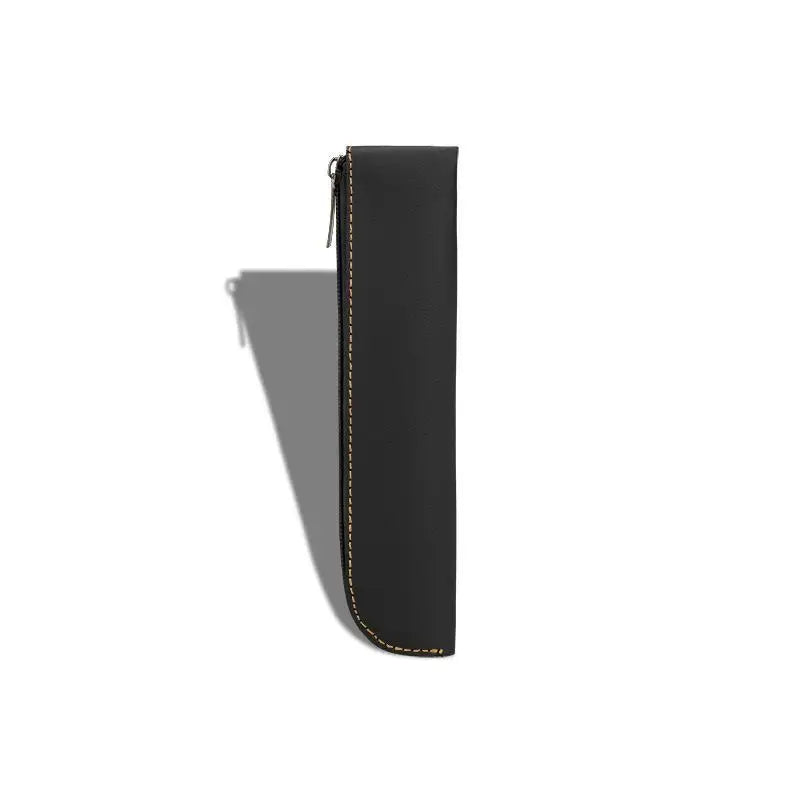 Slim PU Leather Pencil Case With Large Capacity Smooth Zipper Perfect For Students School Office Daily Use Oasis Select one size A1
