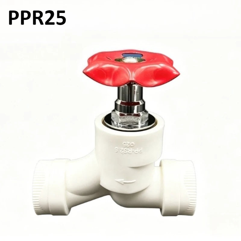 PPR Lifting S-type Globe Valve High Flow Hot Melt Iron Handwheel Straight Through Gate Valve Water Pipe Fittings Oasis Select PPR25 Globe valve