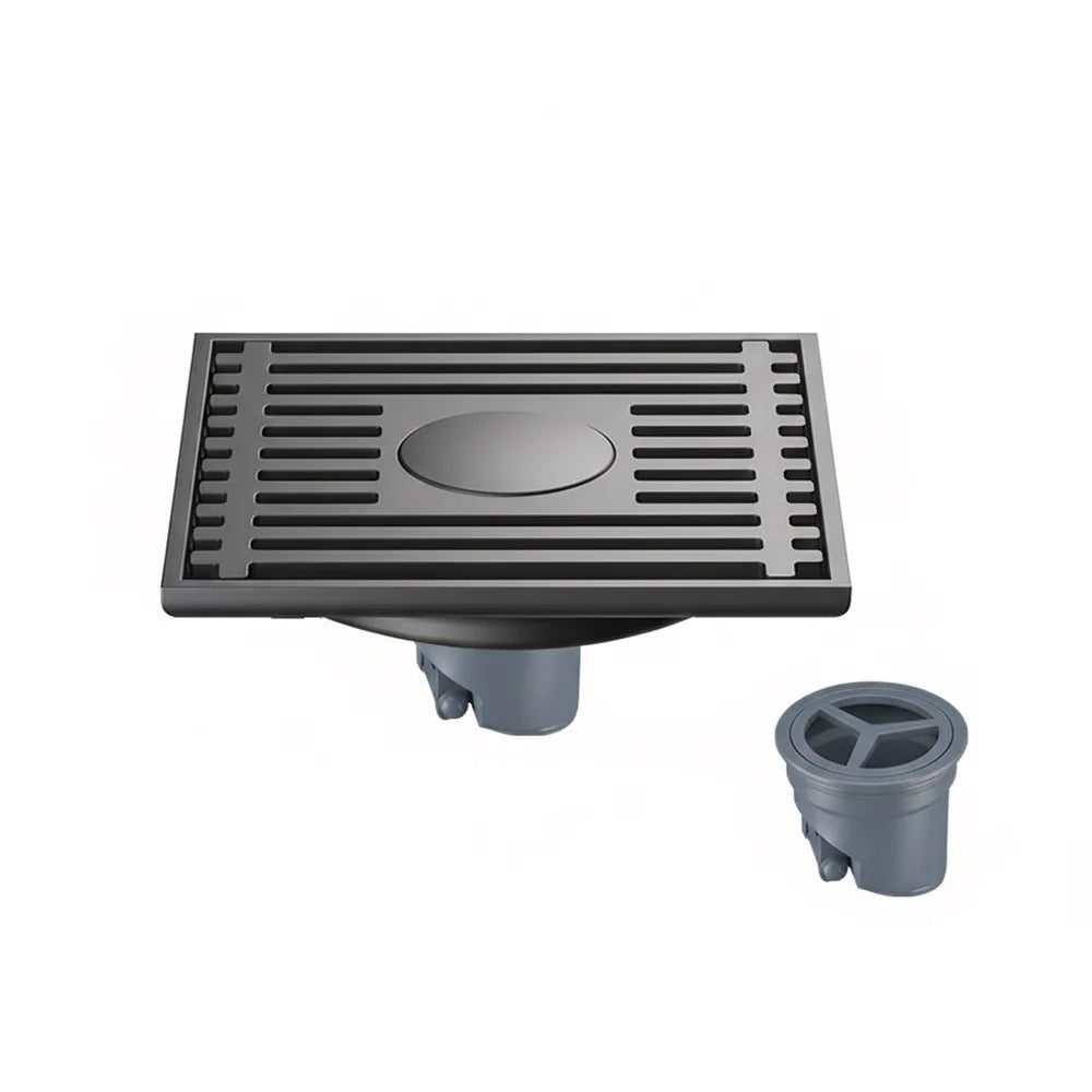 Stainless Steel Shower Floor Drain Grey Backflow Preventer Kitchen Sink Strainer Anti-odor Thickened Waste Drain Universal Oasis Select ABS-D