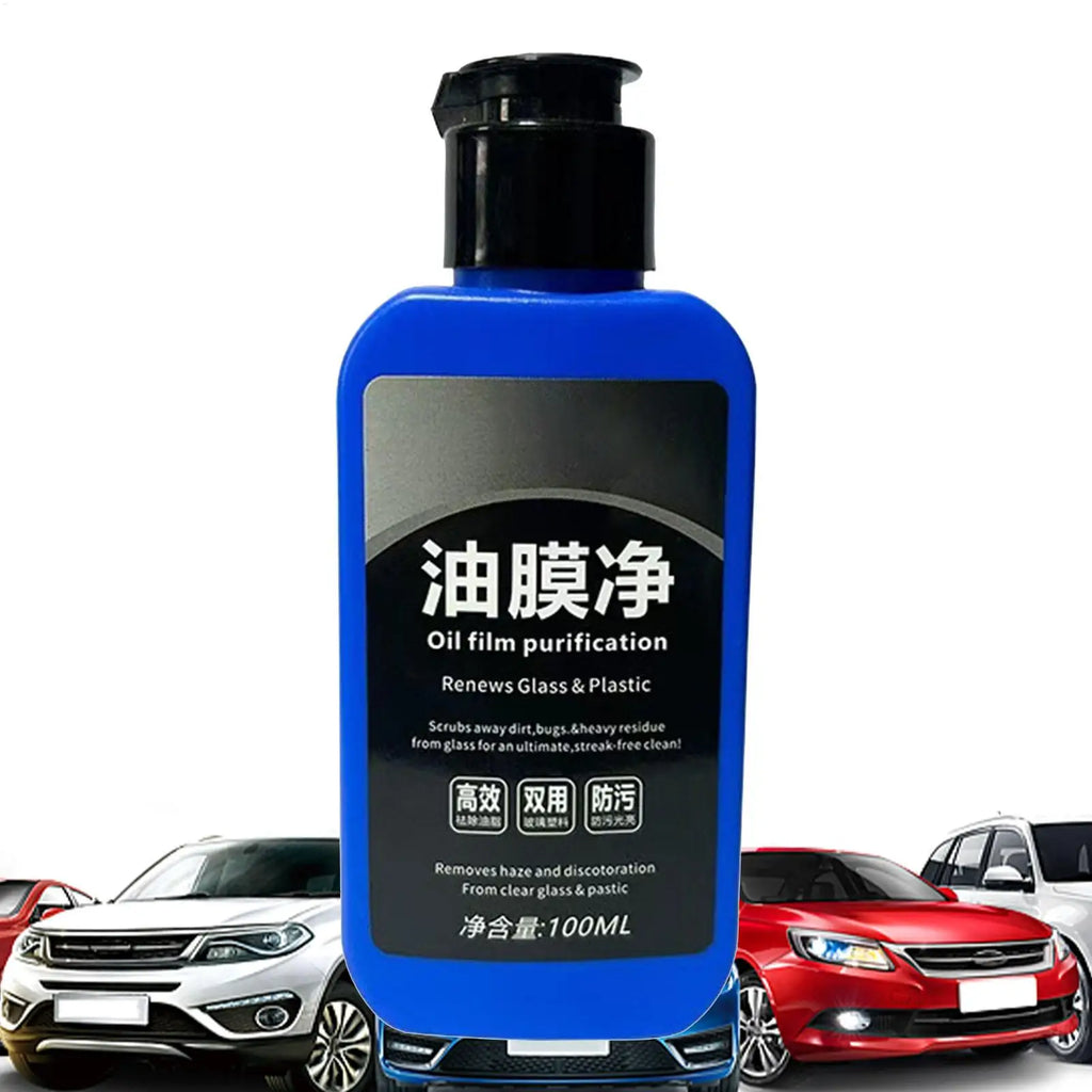 Car Glass Oil Film Cleaner 100ml Car Window Degreaser Cleaner Stain Remover Long-Lasting Protection Automotive Cleaning Supplies Oasis Select