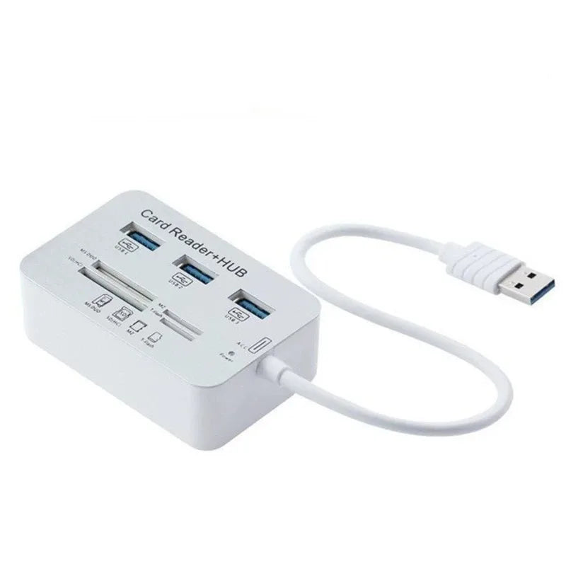 3 Ports USB 2.0 Hub USB Splitte 4 Ports Expander SD TF MS,M2 MMC Memory Card Reader Adapter For U Disk PC Laptop Mouse Keyboard Oasis Select