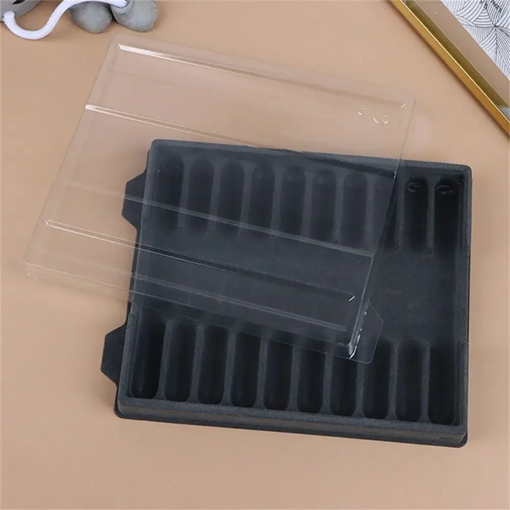 Transparent Fountain Pen Box Pen Collector Hold 10 Pens Pen Organizer Box Plastic Storage Case Pens Display Case Office Supplies Oasis Select