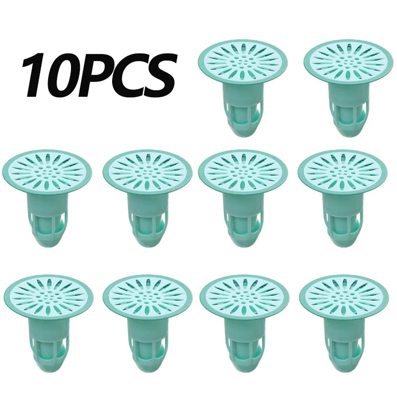 floor drain deodorizer sewer deodorizer gag catcher bathroom sewer filter anti-bug cockroach bathroom toilet sealing plug cover Oasis Select Green 10PCS