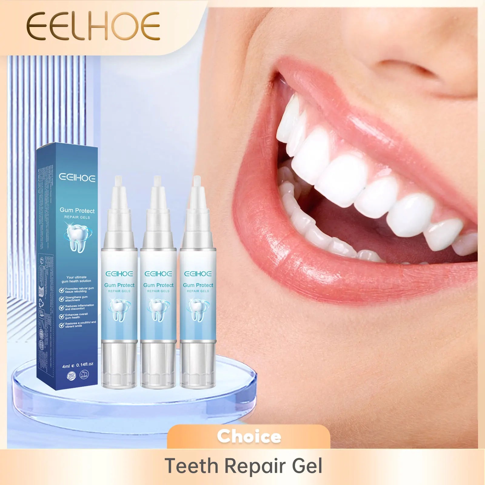 EELHOE Teeth Whitening Gel Gum Repair Treatment Dental Cleaning Teeth Bleaching Remove Stains Gum Repair Gel Oral Care Essence Oasis Select