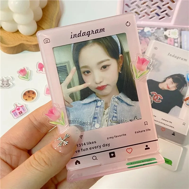 Acrylic Photo Card Display Stand – 3-Inch Desktop Frame