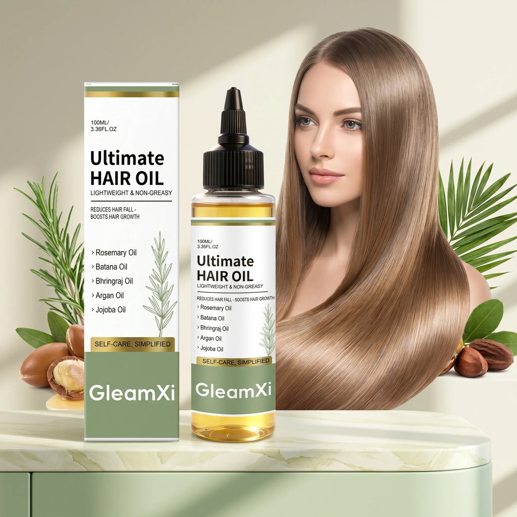 Rosemary Hair Oil Reduce Frizz Boosts Shine & Hydration Repair Damaged Hair Anti Hair Fall Lightweight Voluminous Hair Care Oasis Select