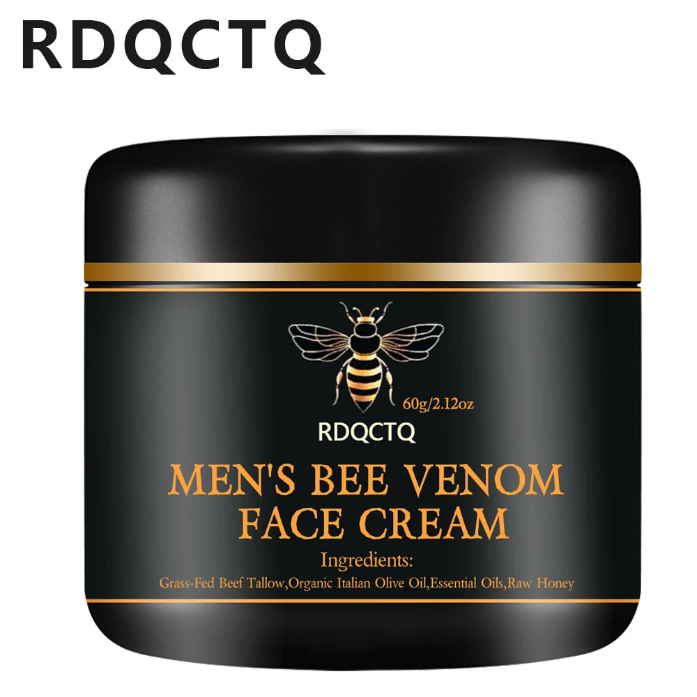 RDQCTQ Men's Bee venom Wrinkle Remover Face Cream Firming Lifting Anti Aging Fade Fine Lines Moisturizing Skin Care Oasis Select