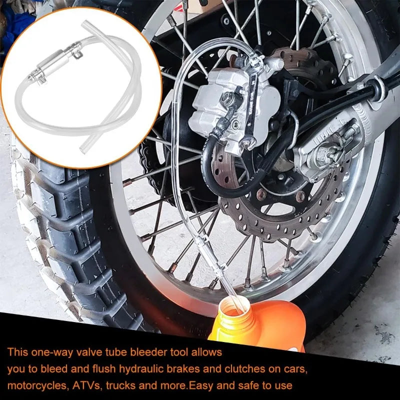 Auto Bleeding Replacement Tool Kit Car Hydraulic Clutch Brake Bleeder Hose One-Way Valve Tube Essential Car Maintenance Part Oasis Select