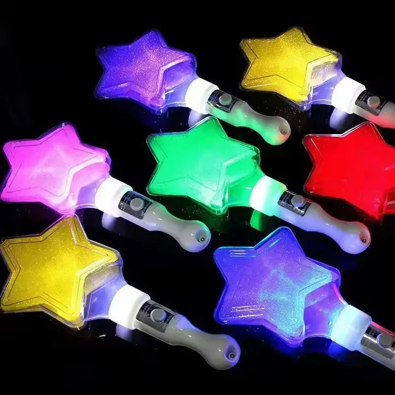 Glow Stick Star & Heart Light-Up Wand | Party Concert Baton