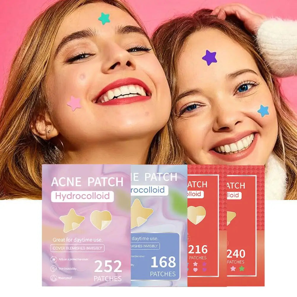 1pack Colorful Star Pimple Patch Acne Colorful Invisible Acne Removal Skin Care Stickers Concealer Face Spot Beauty Makeup Tools Oasis Select