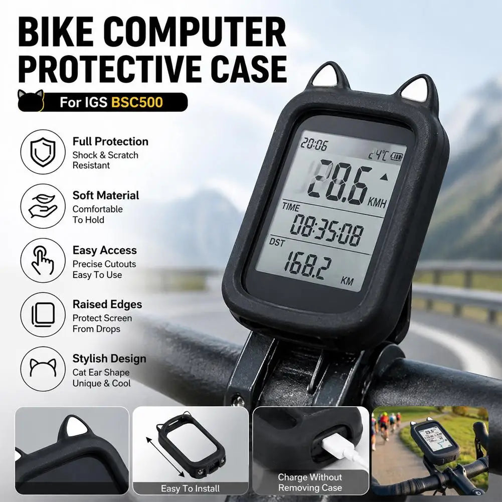 Silicone Case for IGS BSC500 Bike Computer – Cat Ear Cover