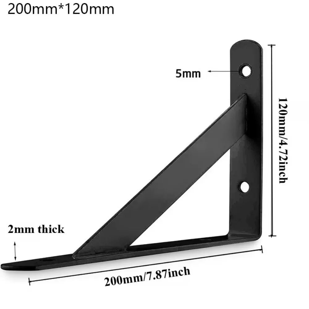 L-Type Iron Floating Shelf Bracket | Heavy Duty Wall Mount