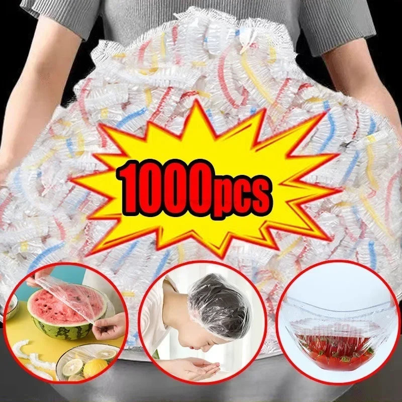 Reusable Disposable Food Cover Plastic Wrap Durable Elastic Food Lids for Bowls Elastic Plate Covers For Kitchen Food Saver Bag Oasis Select