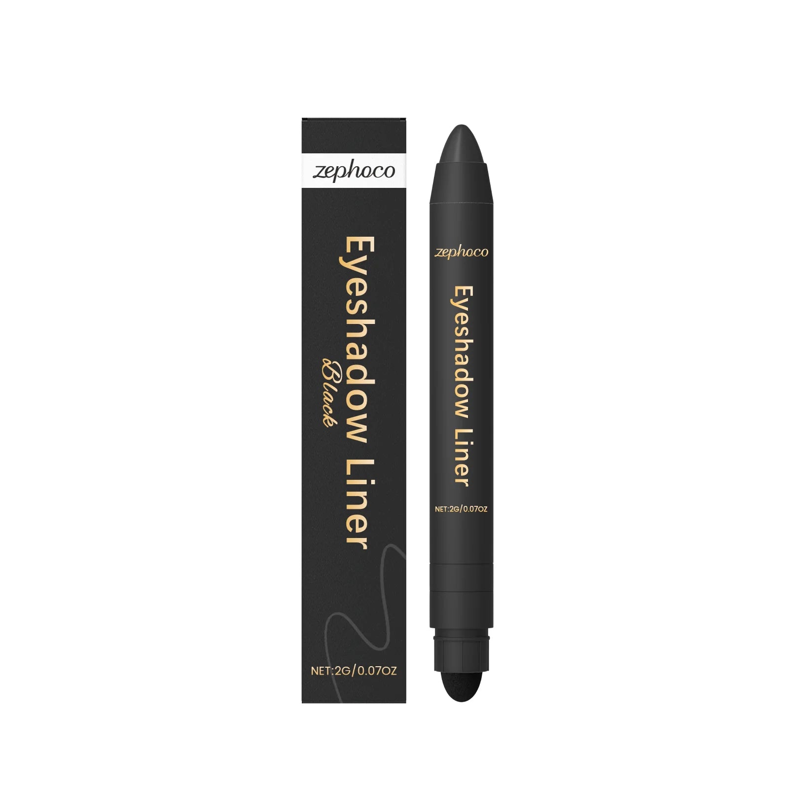 2 In1 Eyeshadow Liner Pen Matte Black Brown Waterproof Natural Long Lasting Silky Smooth Color-Rendering Professional Eye Makeup Oasis Select Black