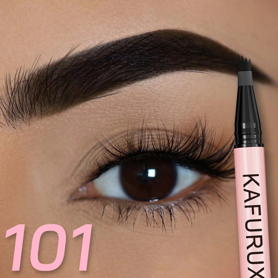 KAFURUX 4-Point Waterproof Liquid Eyebrow Pencil | Long-Lasting