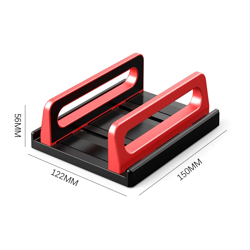 Dual-Slot Adjustable Vertical Laptop Stand ABS Plastic 4in1 Design Space-Saving For MacBook Chromebook Surface HP Dell Book IPad Oasis Select A5