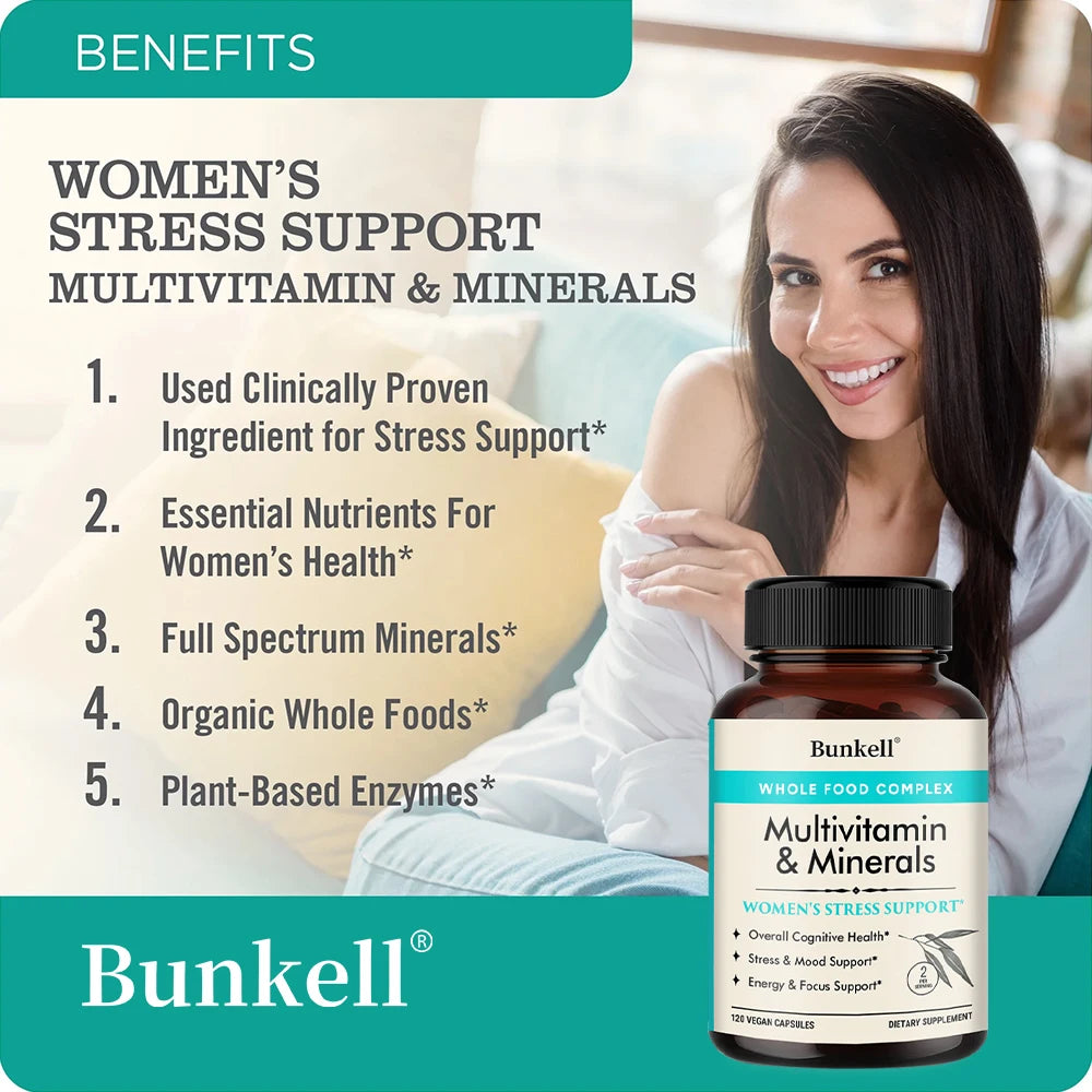 Bunkell Women's Multivitamin – Hair, Skin, Immunity & Energy Women's Multivitamin Oasis Select