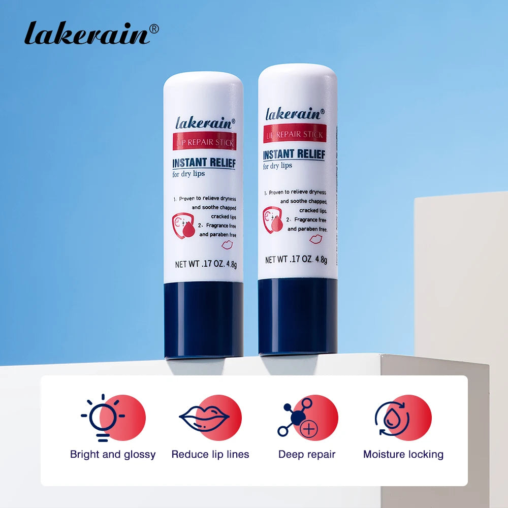 Lakerain Lip Repair Stick 2 Packs Quick Relief Of Dry Moisturizing And Smoothing lip Lines Lip Balm Soothes Chapping Lipstick Oasis Select