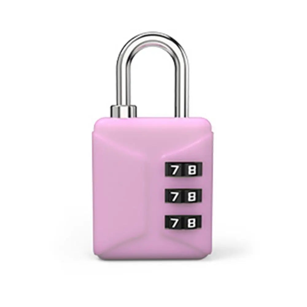 Backpack Zipper Lock Mini Password Padlock Trolley Case Password Lock Student Dormitory Cabinet Password Lock Oasis Select Pink